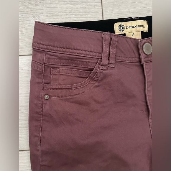 EUC Democracy “Ab technology ” Mauve Skinny Jeans Size 6 - Picture 3 of 7